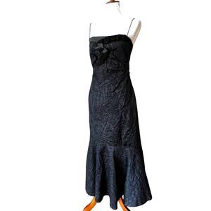 Vintage Formal Dress 6 Elie Tahari Silk Y2K Homecoming Gown 6 RARE Midi Dress